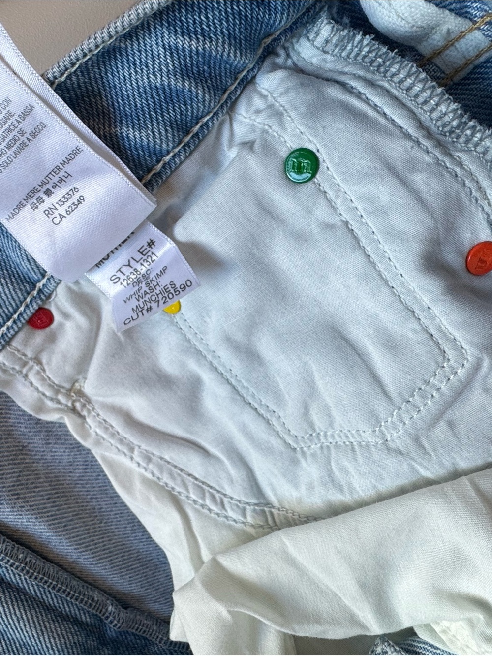 MOTHER The Whip Skimp Mid-Rise Tapered Jeans 24 Munchies Light Wash NWT - Picture 4 of 5